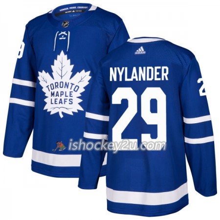 Mænd NHL Toronto Maple Leafs Trøje William Nylander 29 Adidas 2017-2018 Blå Authentic